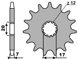 Sprocket front PBR 2064 10 18NC